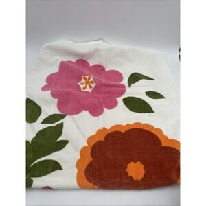 Vintage Marimekko Flower Bath Towel Colorful EUC